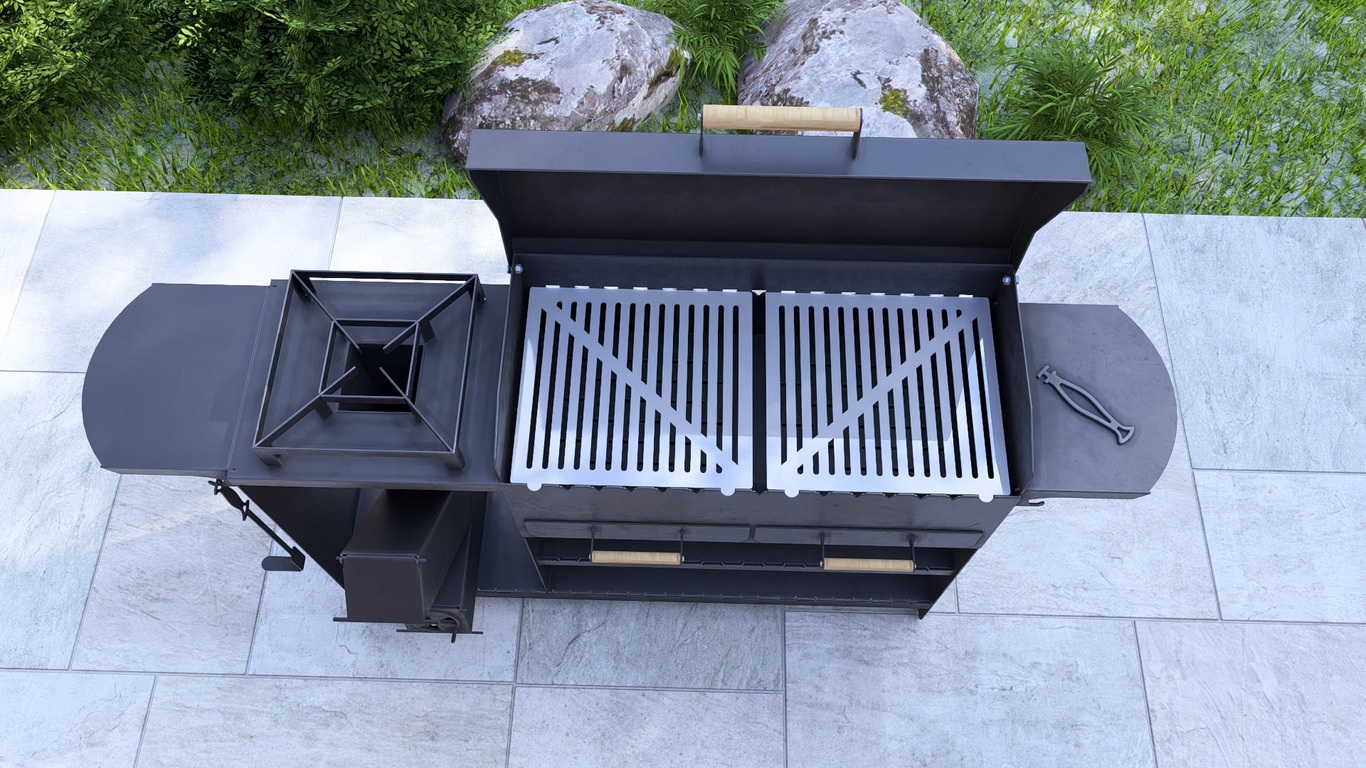 BBQ Grill with Rocket Stove & Pizza Oven. DXF, SVG files for plasma, laser cutting. Фото 22