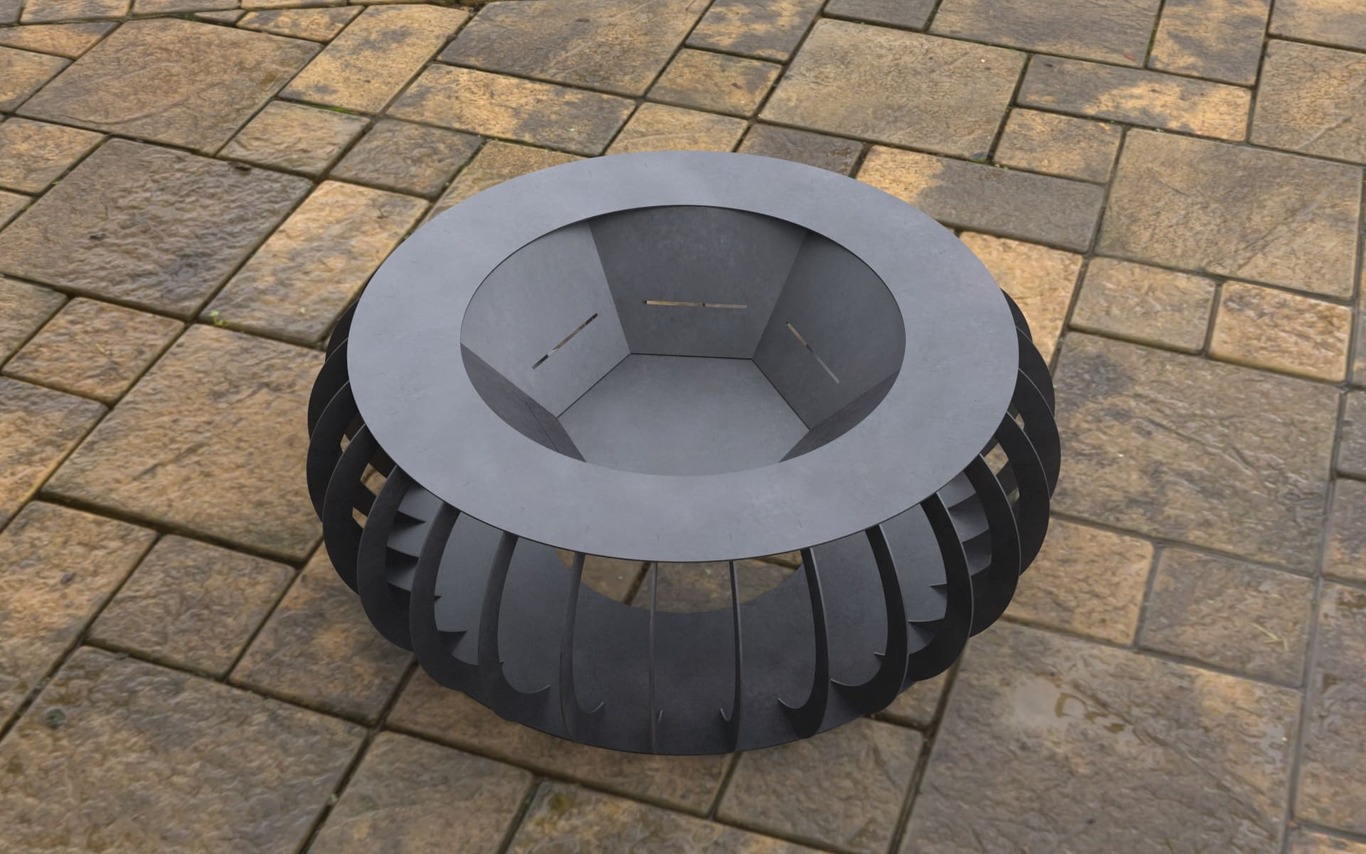 Round Fire Pit. DXF, SVG files for laser, plasma cutting. Фото 5