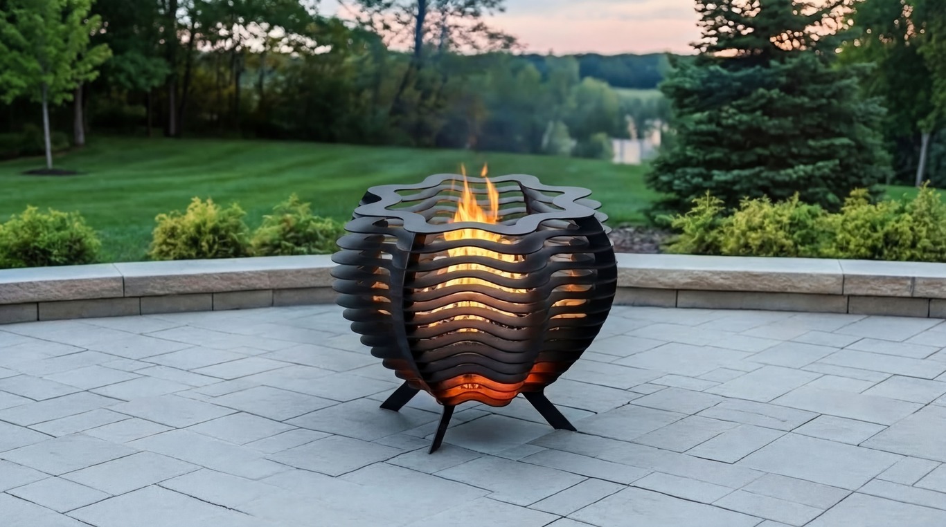 Segmental Octahedral Fire Pit. DXF, SVG files for laser, plasma cutting