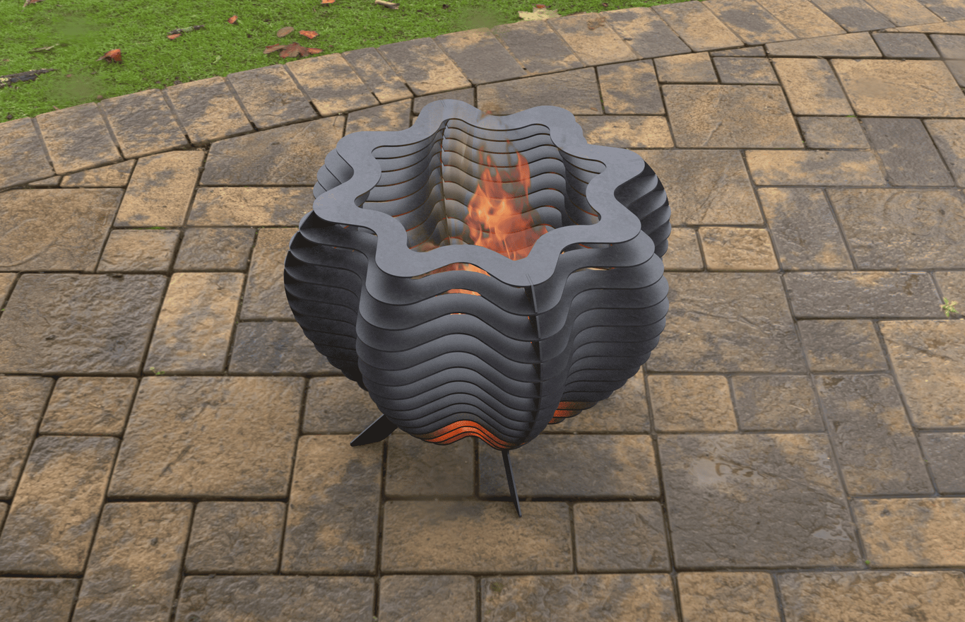 Segmental Octahedral Fire Pit. DXF, SVG files for laser, plasma cutting. Фото 3