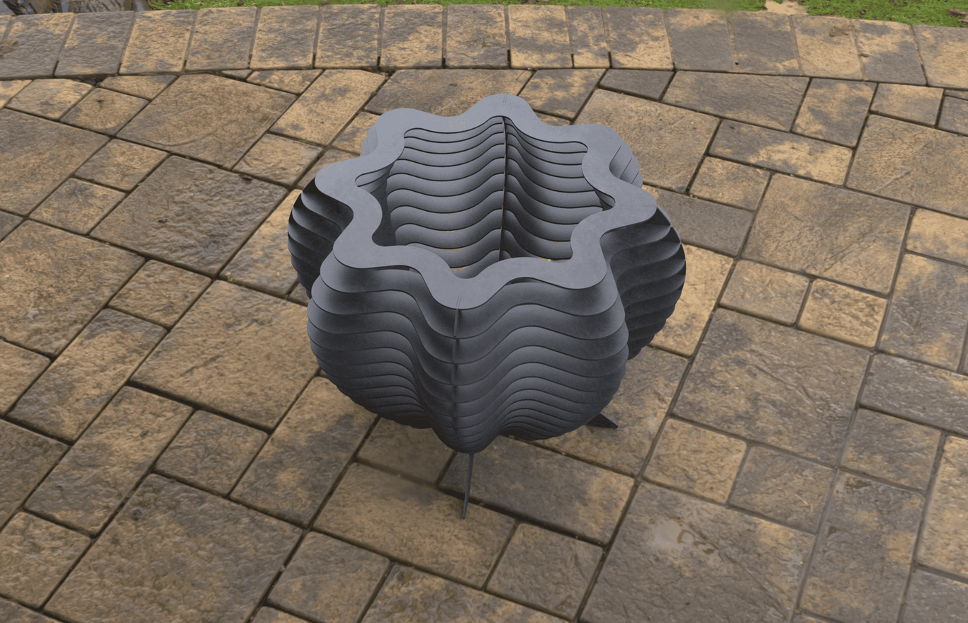 Segmental Octahedral Fire Pit. DXF, SVG files for laser, plasma cutting. Фото 6