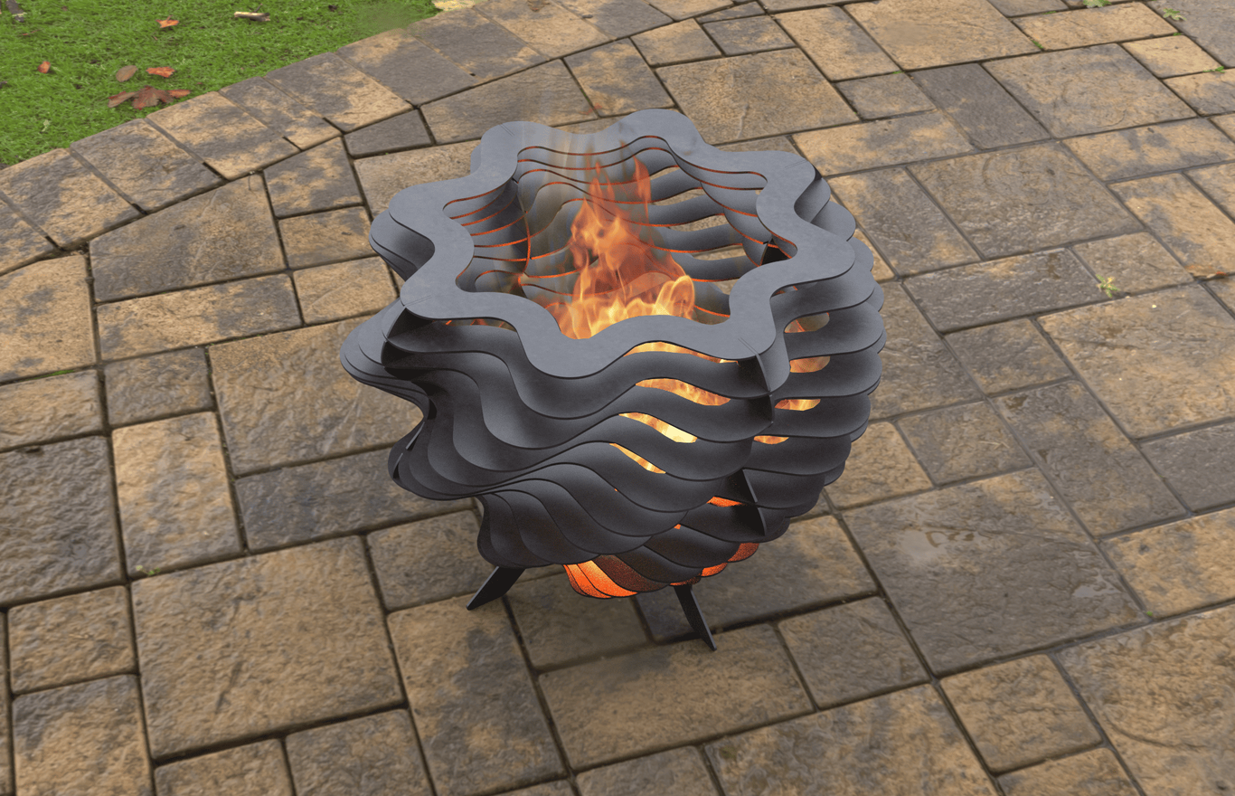 Segmental Twisted Fire Pit. DXF, SVG files for laser, plasma cutting. Фото 3