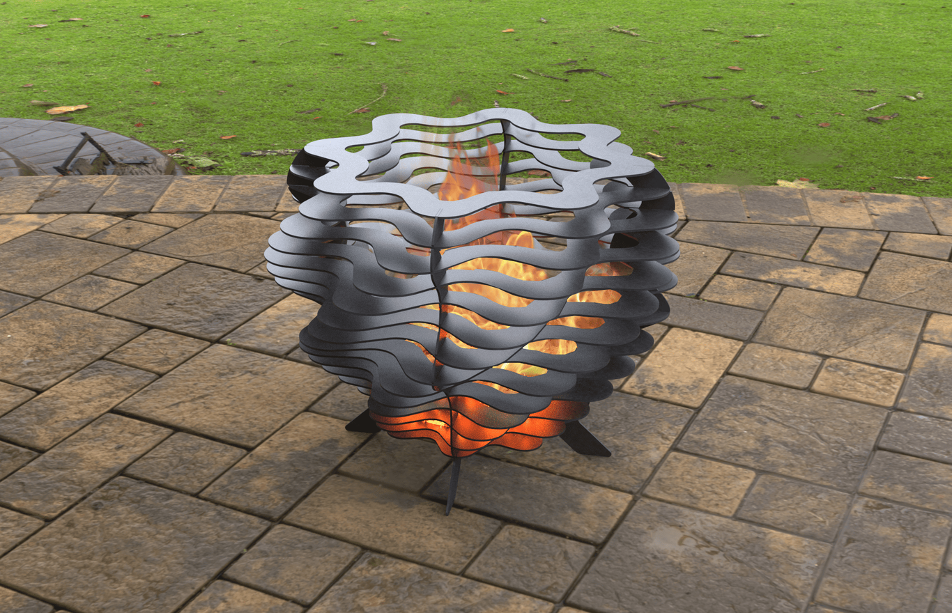 Segmental Twisted Fire Pit. DXF, SVG files for laser, plasma cutting. Фото 2