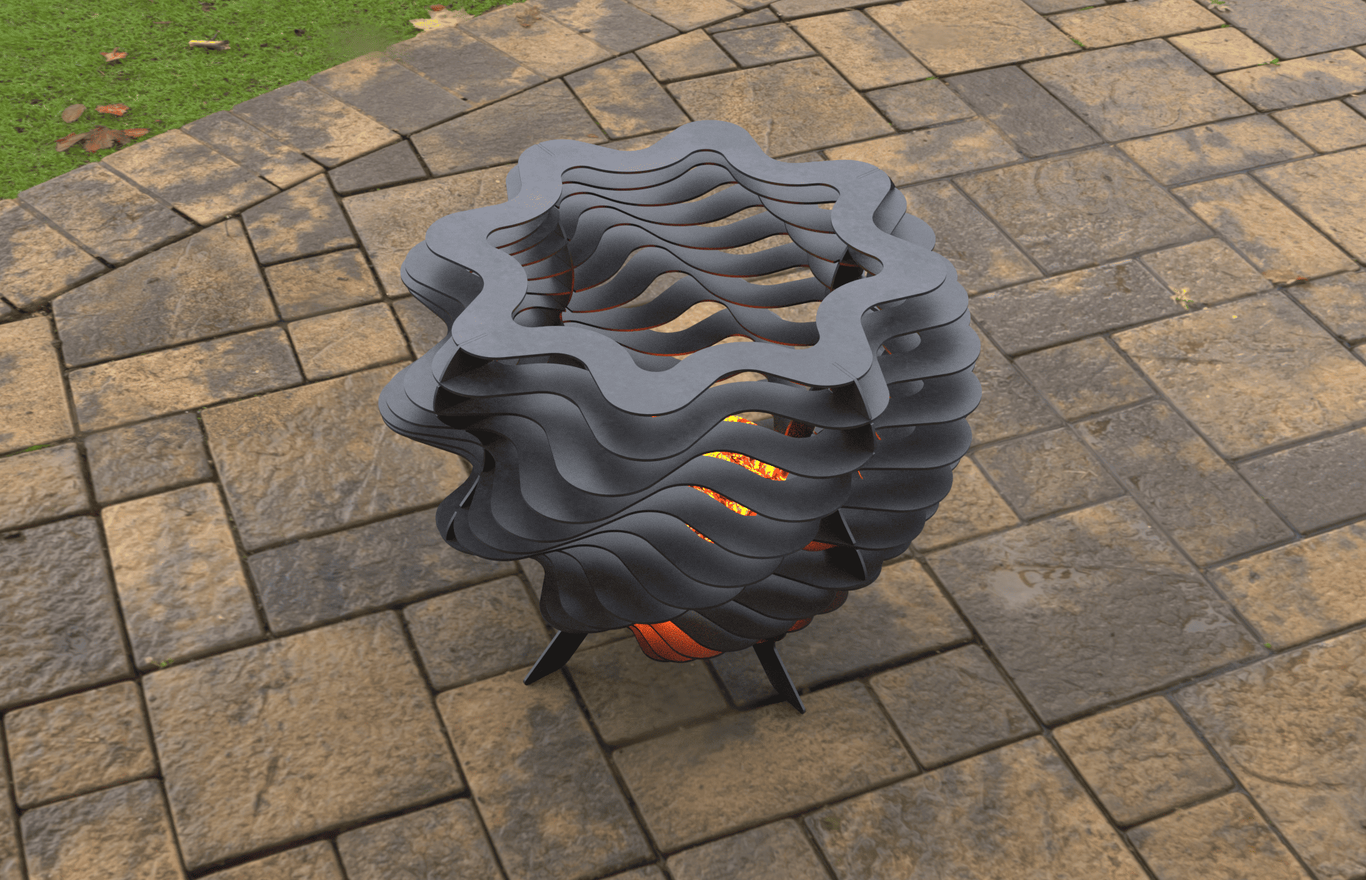 Segmental Twisted Fire Pit. DXF, SVG files for laser, plasma cutting. Фото 4