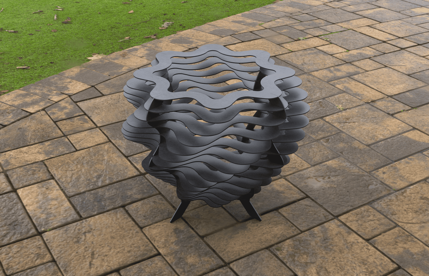 Segmental Twisted Fire Pit. DXF, SVG files for laser, plasma cutting. Фото 6