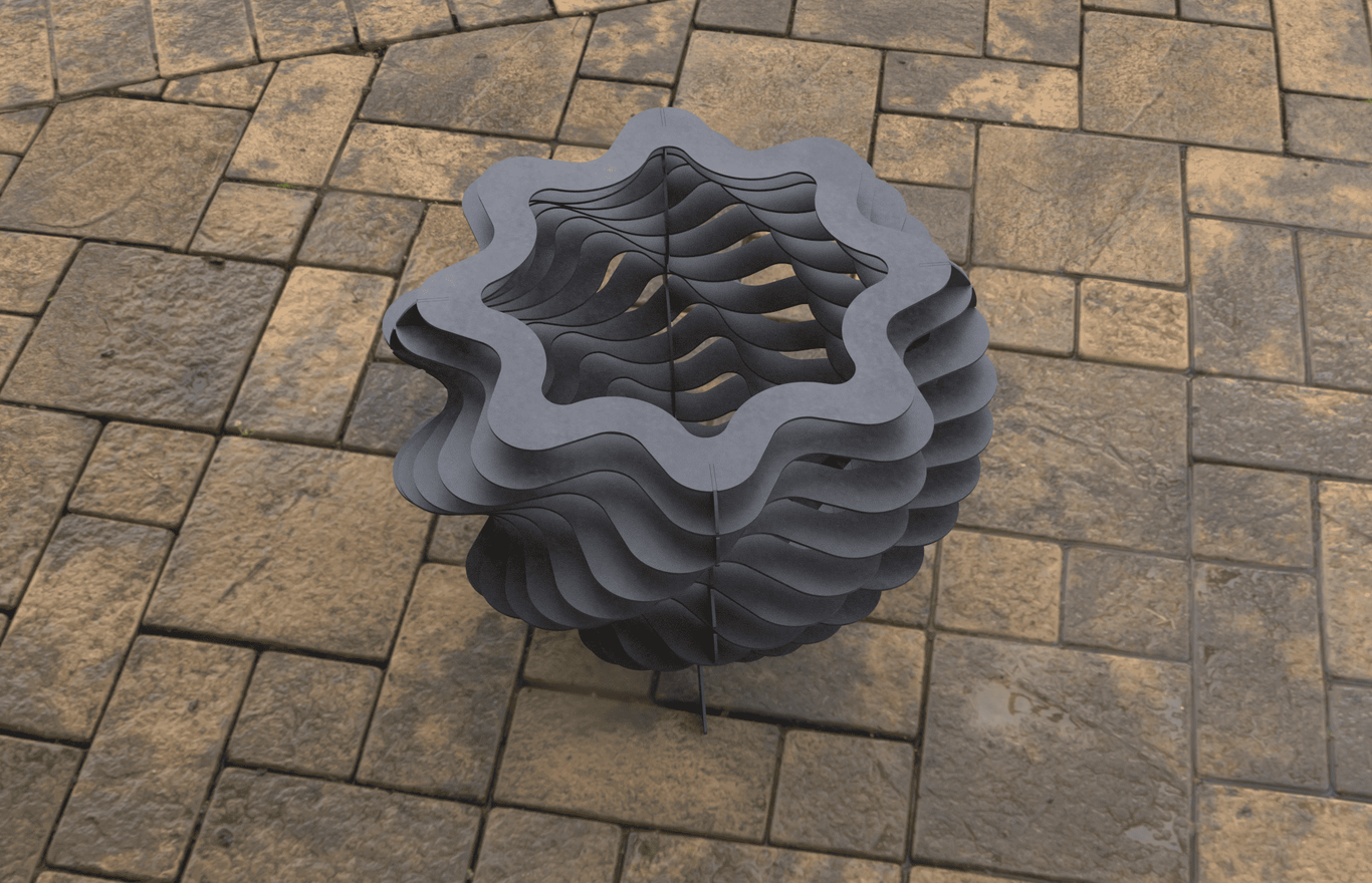 Segmental Twisted Fire Pit. DXF, SVG files for laser, plasma cutting. Фото 7