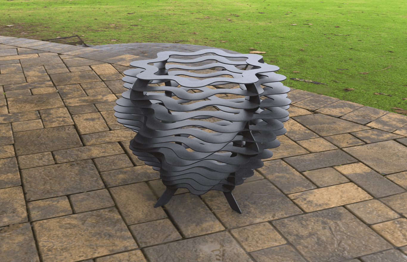 Segmental Twisted Fire Pit. DXF, SVG files for laser, plasma cutting. Фото 8