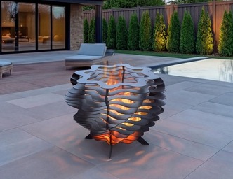 Segmental Twisted Fire Pit. DXF, SVG files for laser, plasma cutting
