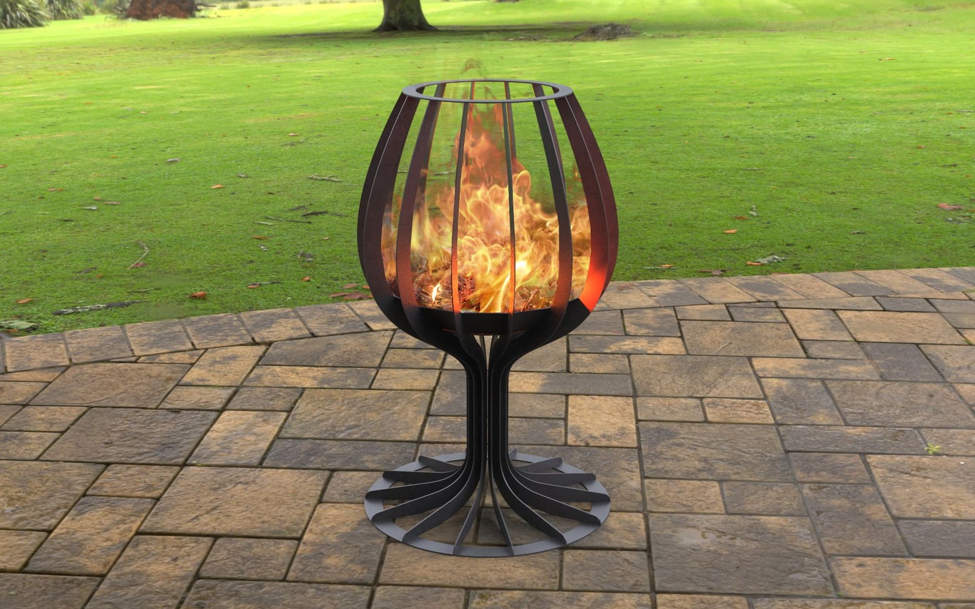 Wine glass 39" Fire Pit. DXF, SVG files for laser, plasma cutting. Фото 3
