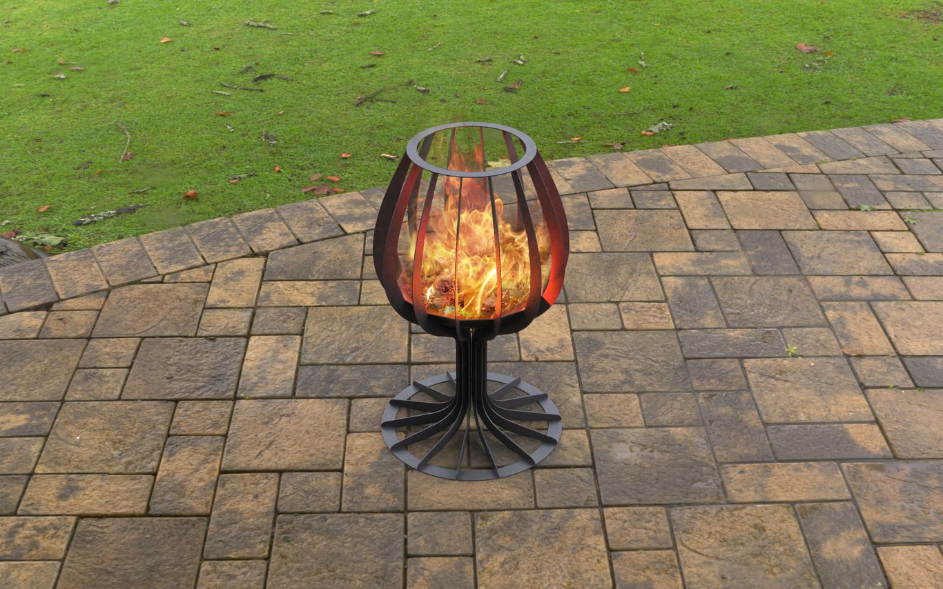 Wine glass 39" Fire Pit. DXF, SVG files for laser, plasma cutting. Фото 4