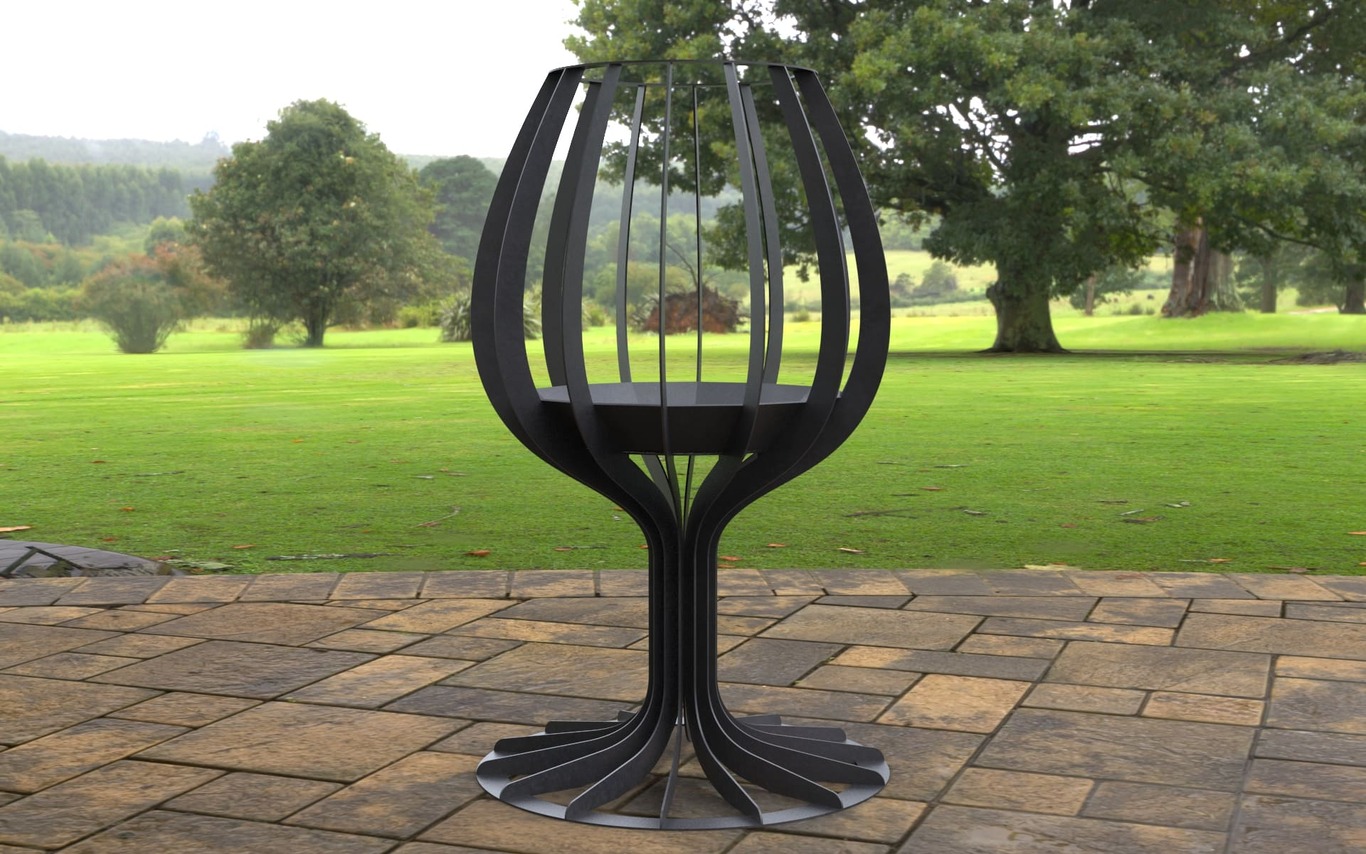 Wine glass 39" Fire Pit. DXF, SVG files for laser, plasma cutting. Фото 6