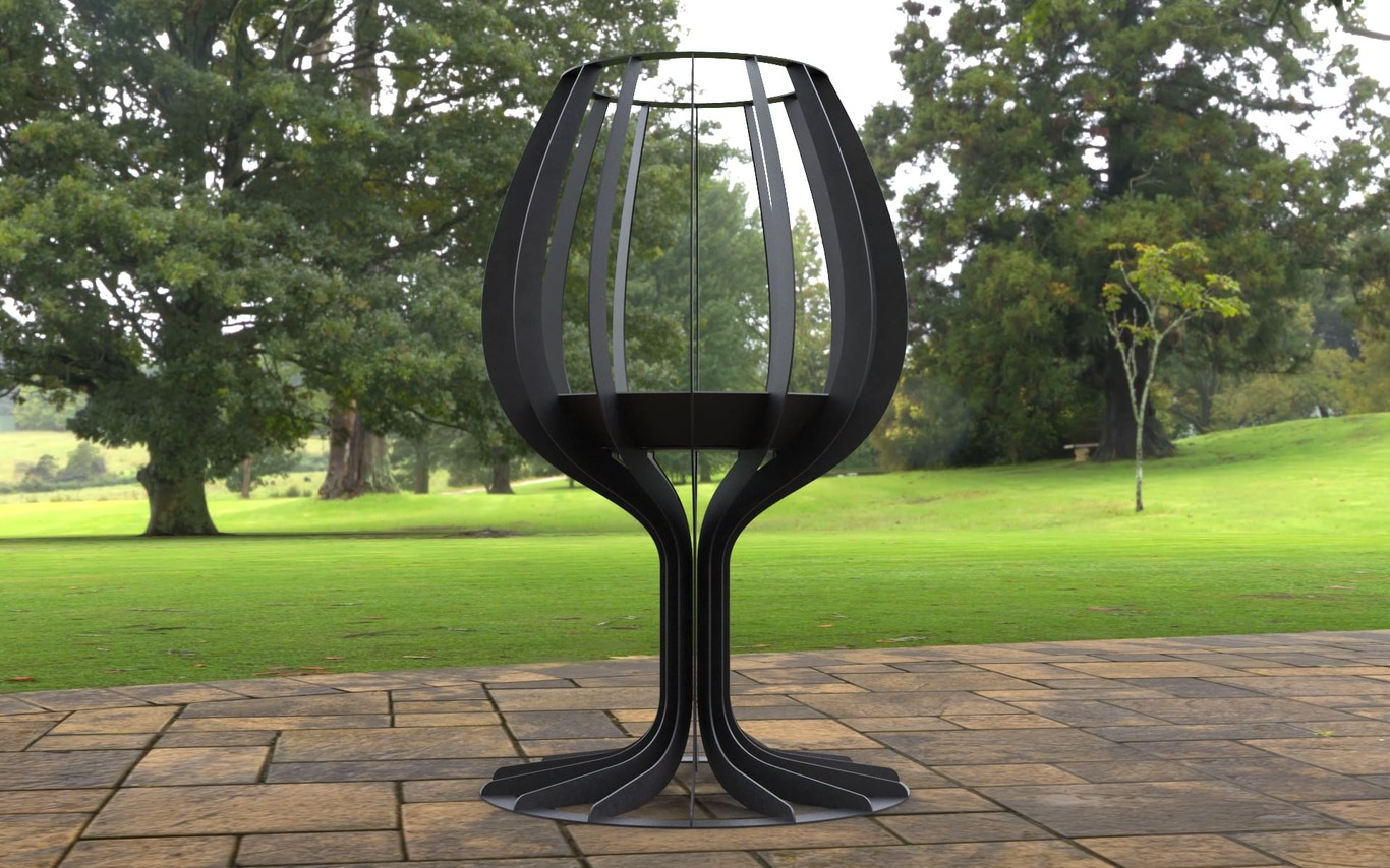 Wine glass 39" Fire Pit. DXF, SVG files for laser, plasma cutting. Фото 7