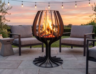Wine glass 39" Fire Pit. DXF, SVG files for laser, plasma cutting