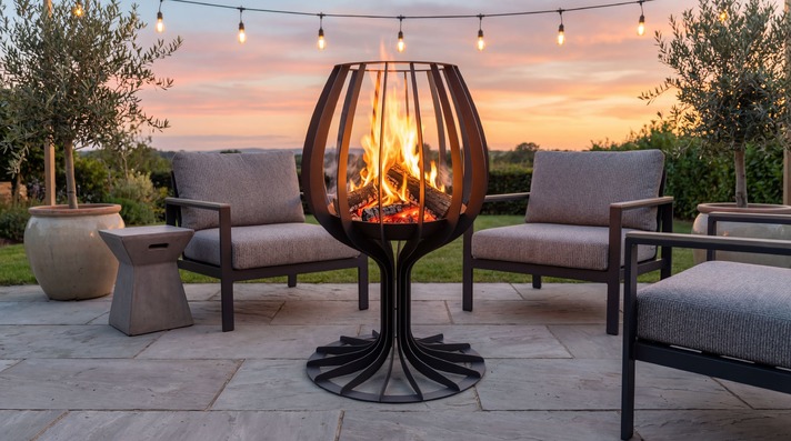 Wine glass 39" Fire Pit. DXF, SVG files for laser, plasma cutting