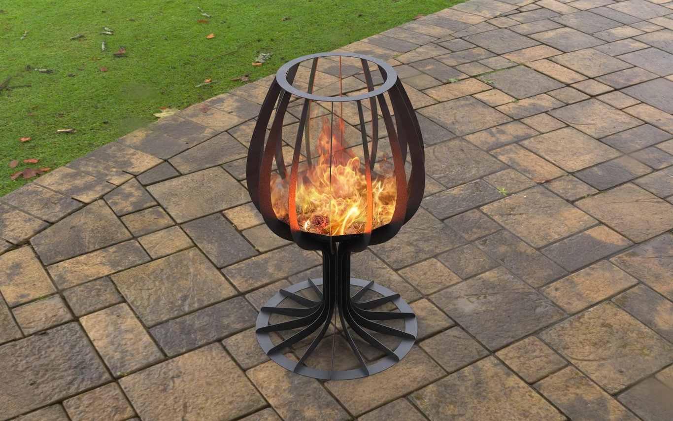 Wine glass 59" Fire Pit. DXF, SVG files for laser, plasma cutting. Фото 4