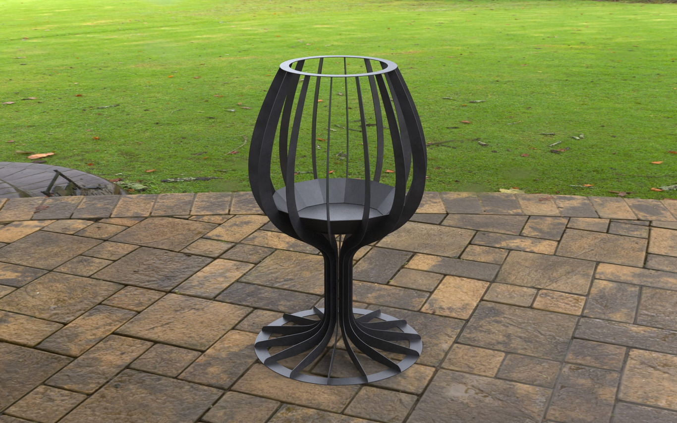 Wine glass 59" Fire Pit. DXF, SVG files for laser, plasma cutting. Фото 5