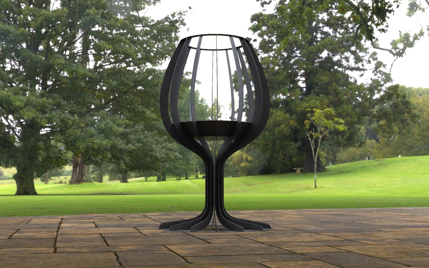 Wine glass 59" Fire Pit. DXF, SVG files for laser, plasma cutting. Фото 7