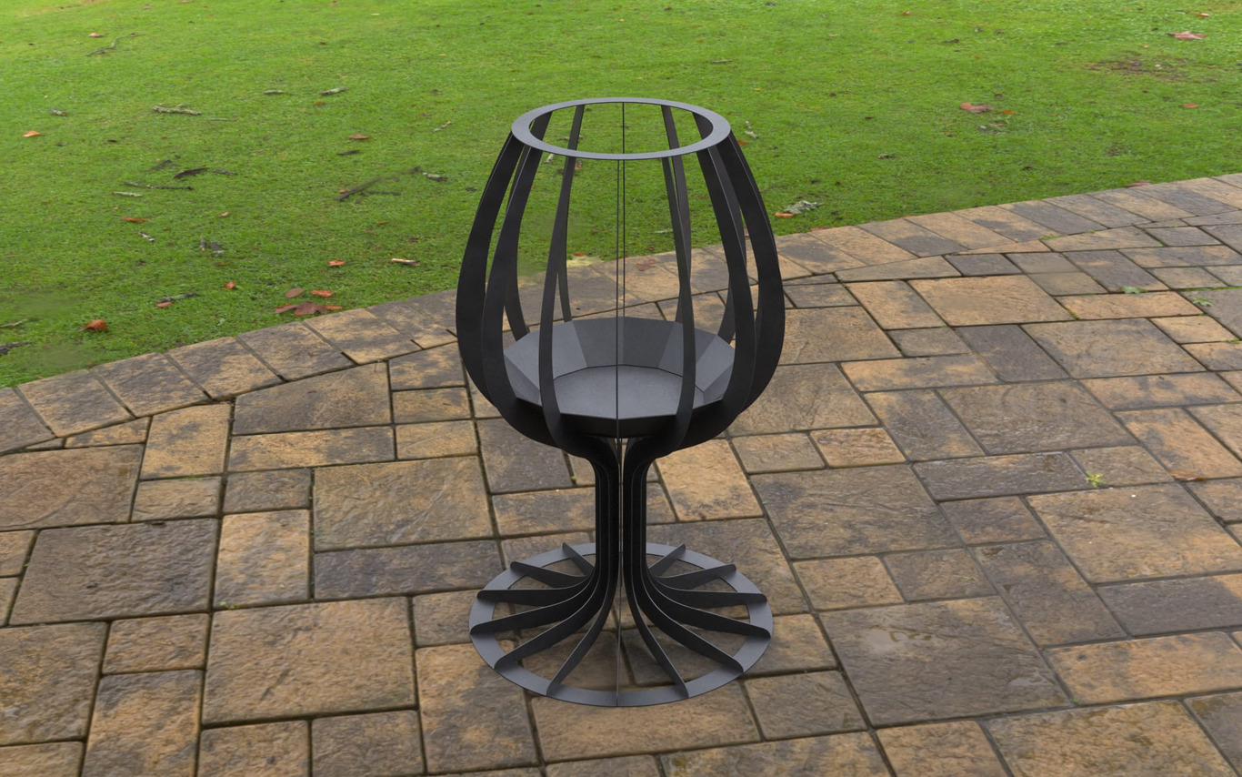 Wine glass 59" Fire Pit. DXF, SVG files for laser, plasma cutting. Фото 8