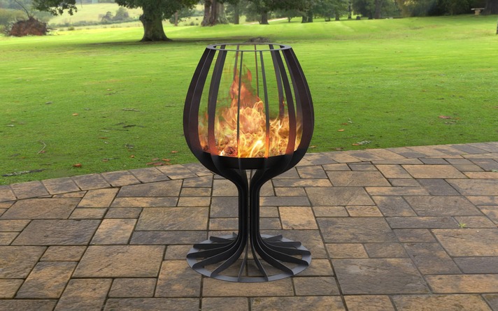 Wine glass 59" Fire Pit. DXF, SVG files for laser, plasma cutting