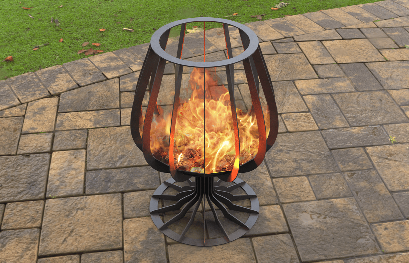 Cognac, Brandy Glass Fire Pit. DXF, SVG files for laser, plasma cutting. Фото 4