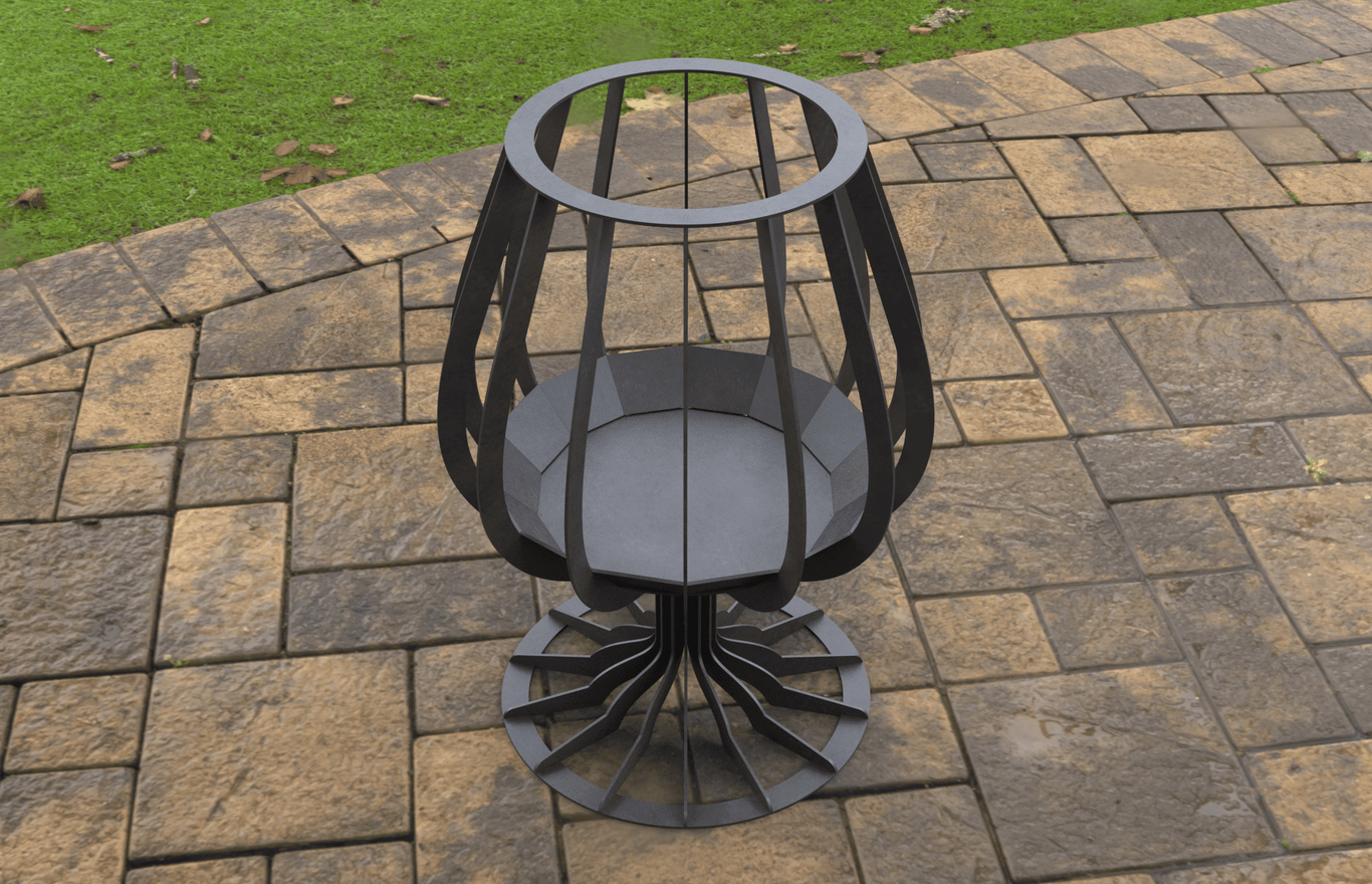 Cognac, Brandy Glass Fire Pit. DXF, SVG files for laser, plasma cutting. Фото 5