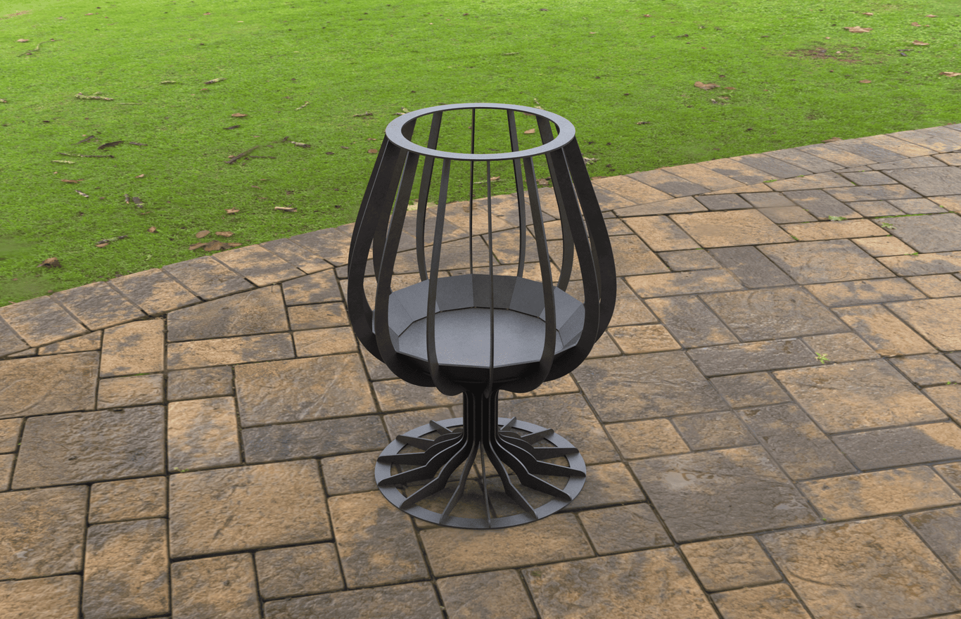 Cognac, Brandy Glass Fire Pit. DXF, SVG files for laser, plasma cutting. Фото 8