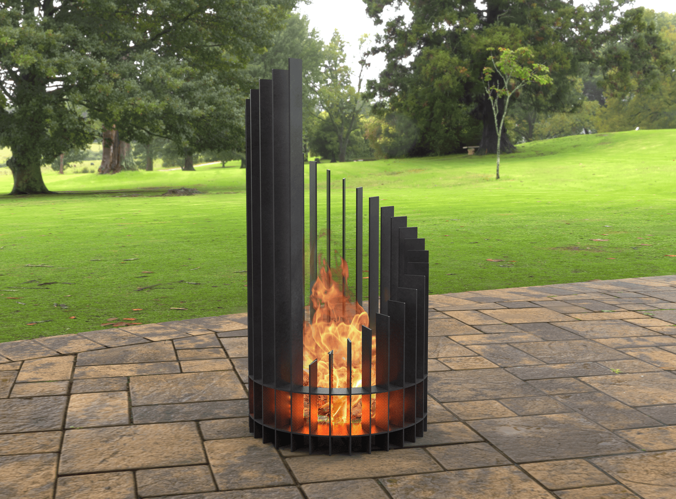 Twisted High Fire Pit (24" Diameter). DXF, SVG files for laser, plasma cutting. Фото 3