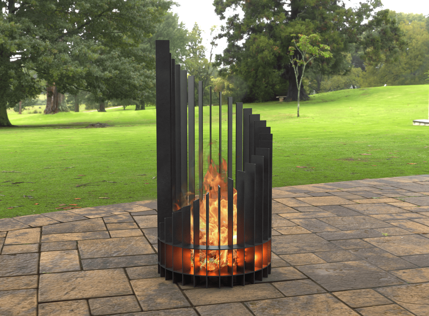 Twisted High Fire Pit (24" Diameter). DXF, SVG files for laser, plasma cutting. Фото 2