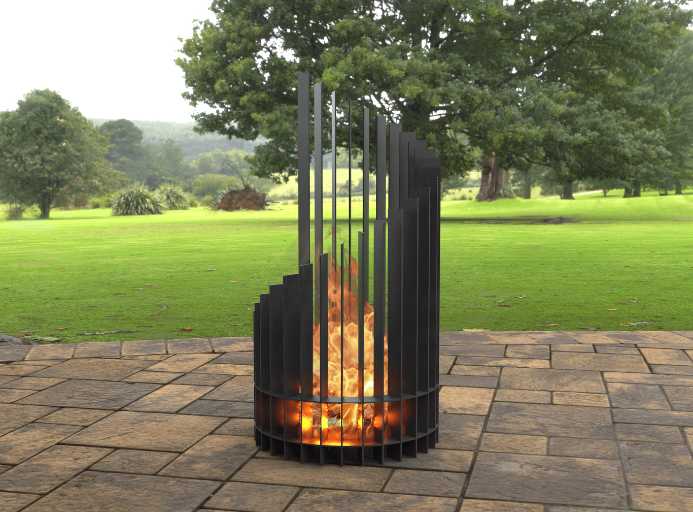 Twisted High Fire Pit (24" Diameter). DXF, SVG files for laser, plasma cutting. Фото 4