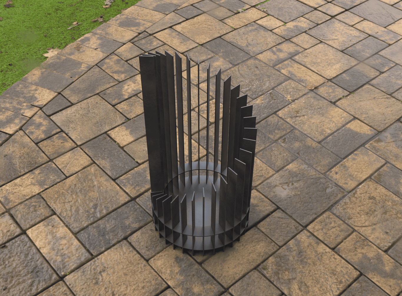 Twisted High Fire Pit (24" Diameter). DXF, SVG files for laser, plasma cutting. Фото 6