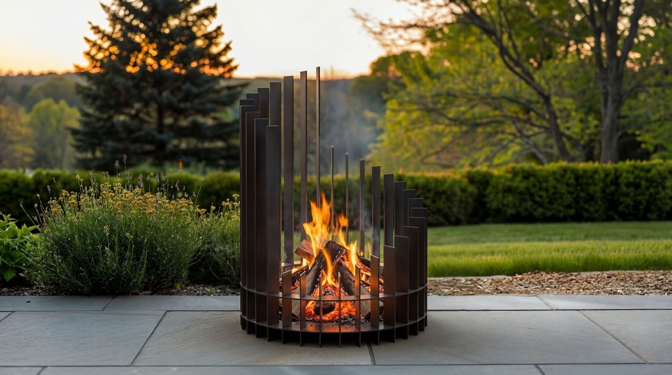 Twisted High Fire Pit (31,5" Diameter). DXF, SVG files for laser, plasma cutting