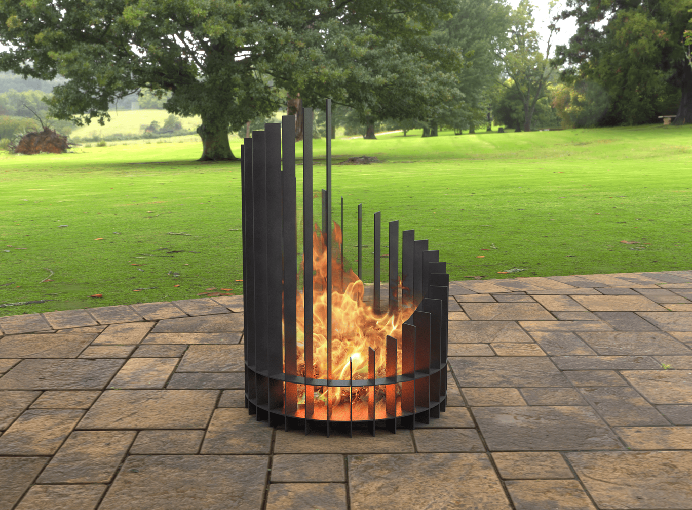 Twisted High Fire Pit (31,5" Diameter). DXF, SVG files for laser, plasma cutting. Фото 3