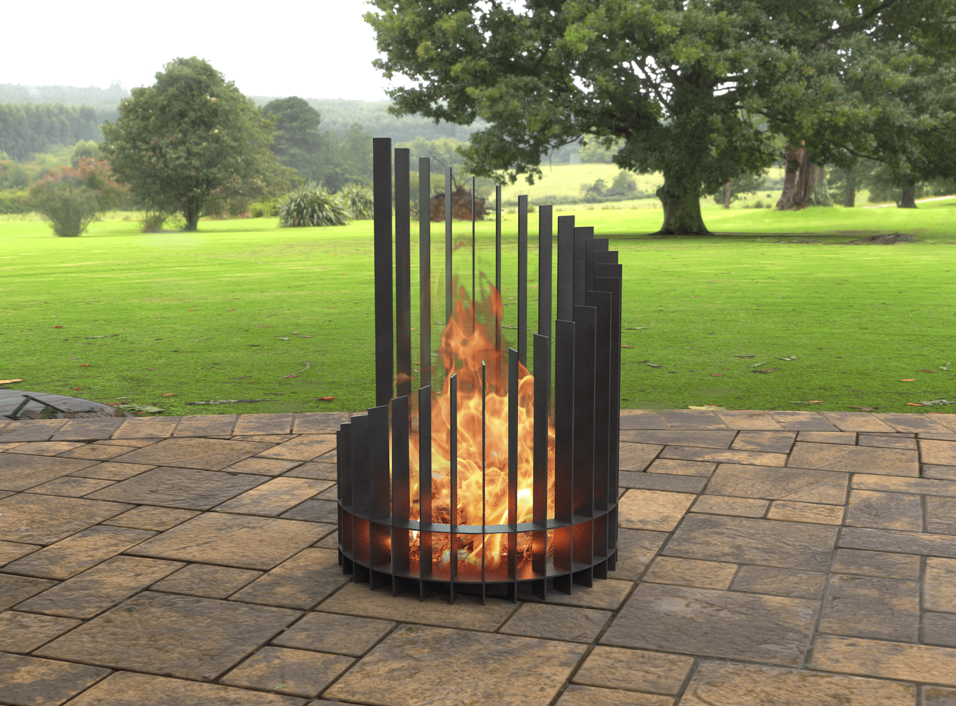 Twisted High Fire Pit (31,5" Diameter). DXF, SVG files for laser, plasma cutting. Фото 4