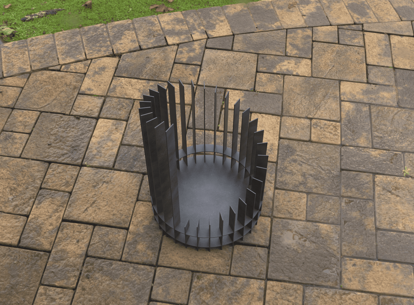 Twisted High Fire Pit (31,5" Diameter). DXF, SVG files for laser, plasma cutting. Фото 5