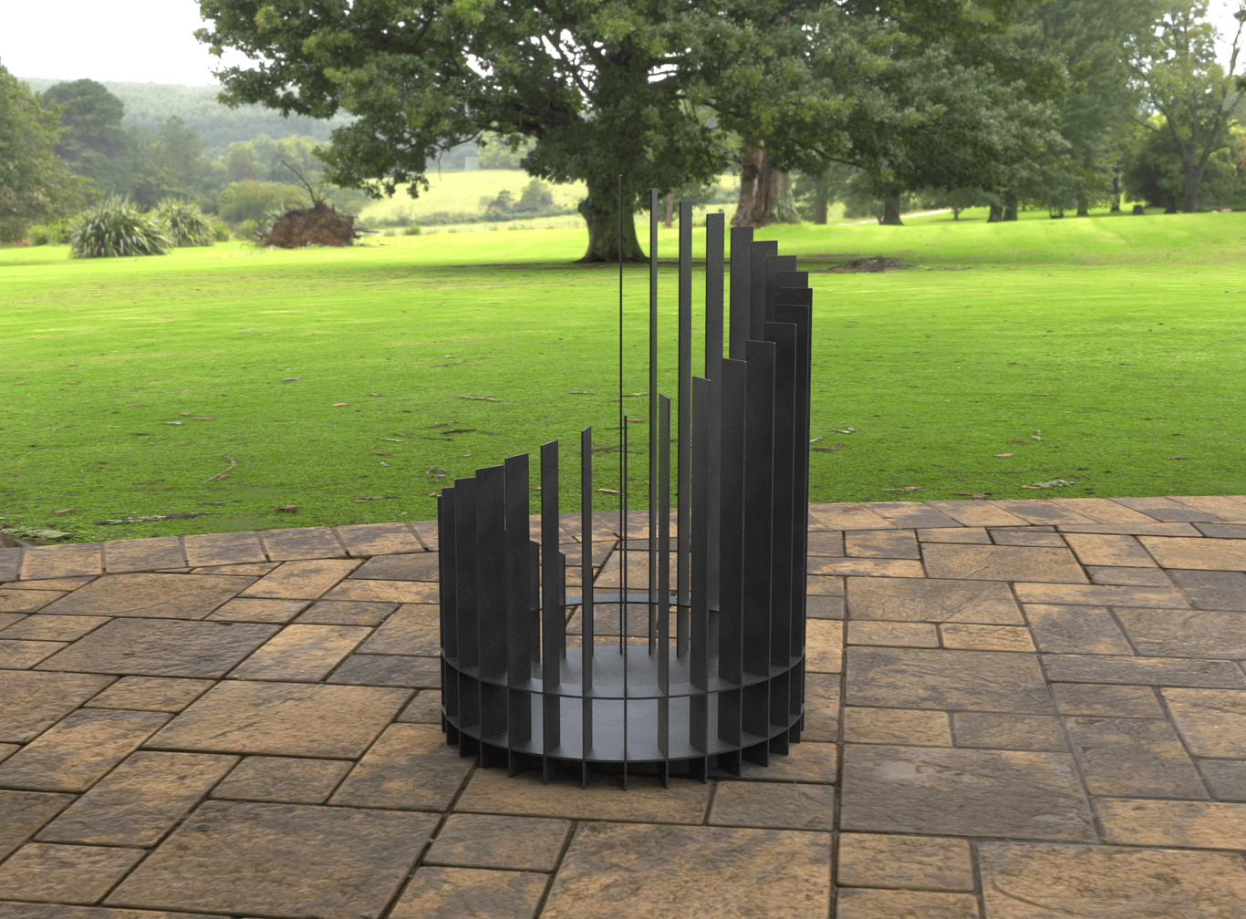 Twisted High Fire Pit (31,5" Diameter). DXF, SVG files for laser, plasma cutting. Фото 9