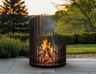 Twisted High Fire Pit (31,5" Diameter). DXF, SVG files for laser, plasma cutting