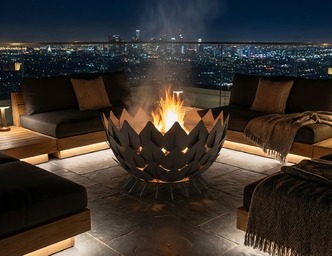 Leaves Scales Fire Pit (28" Diameter). DXF, SVG files for laser, plasma cutting