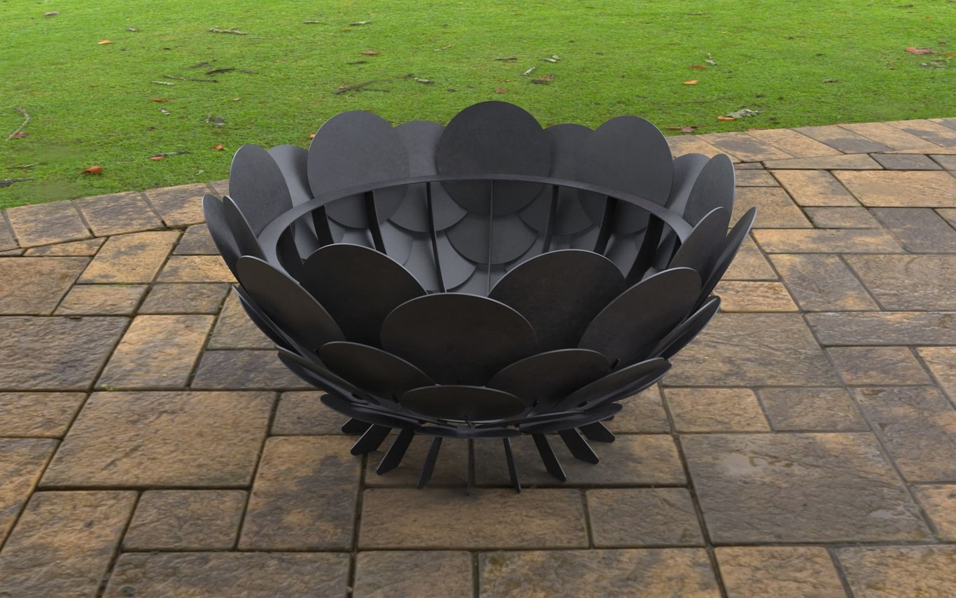 Round Scales Fire Pit (28" Diameter). DXF, SVG files for laser, plasma cutting. Фото 7
