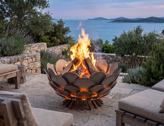 Round Scales Fire Pit (28" Diameter). DXF, SVG files for laser, plasma cutting