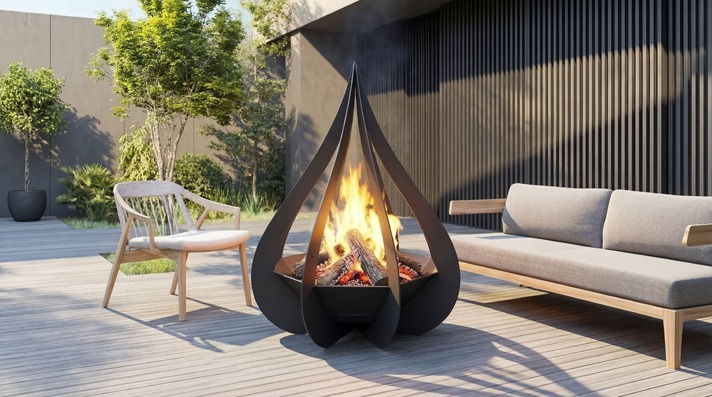 Flower Bud Fire Pit. DXF, SVG files for laser, plasma cutting