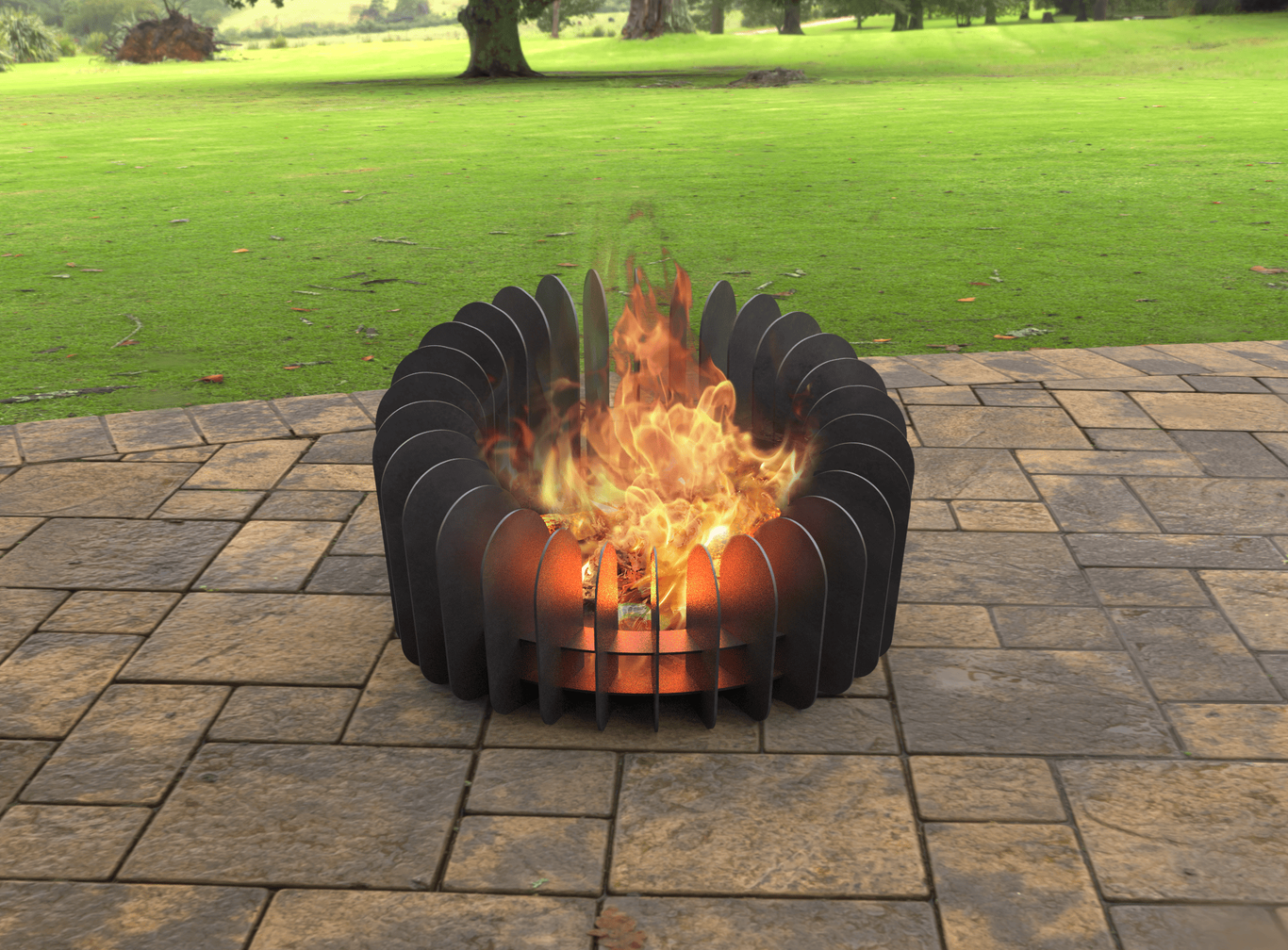Round Plate Parts Fire Pit V1. DXF, SVG files for laser, plasma cutting. Фото 2
