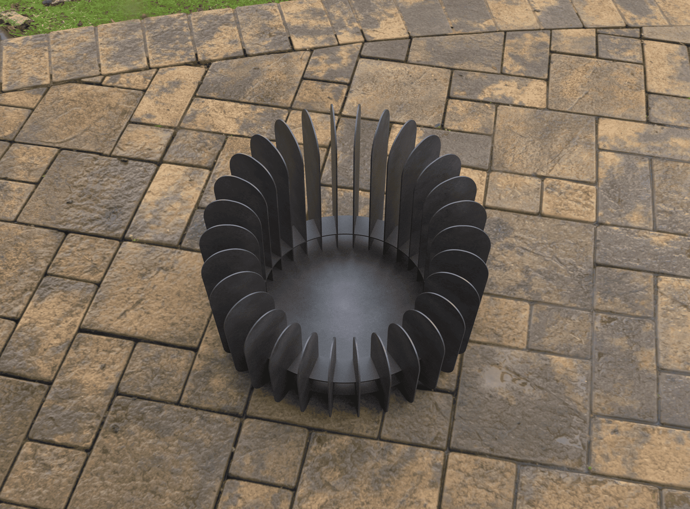 Round Plate Parts Fire Pit V1. DXF, SVG files for laser, plasma cutting. Фото 4