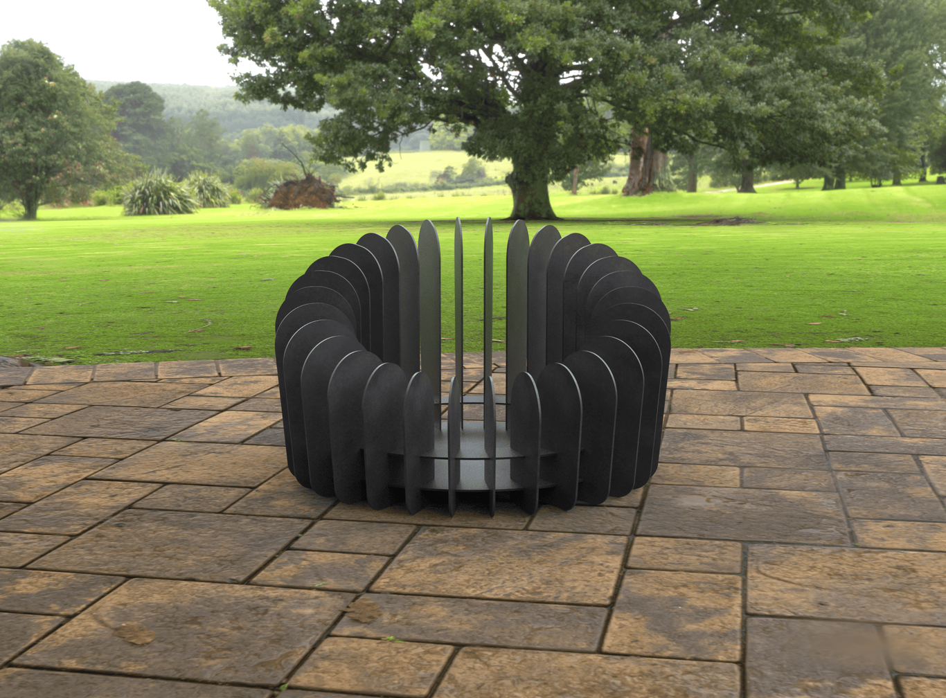 Round Plate Parts Fire Pit V1. DXF, SVG files for laser, plasma cutting. Фото 5