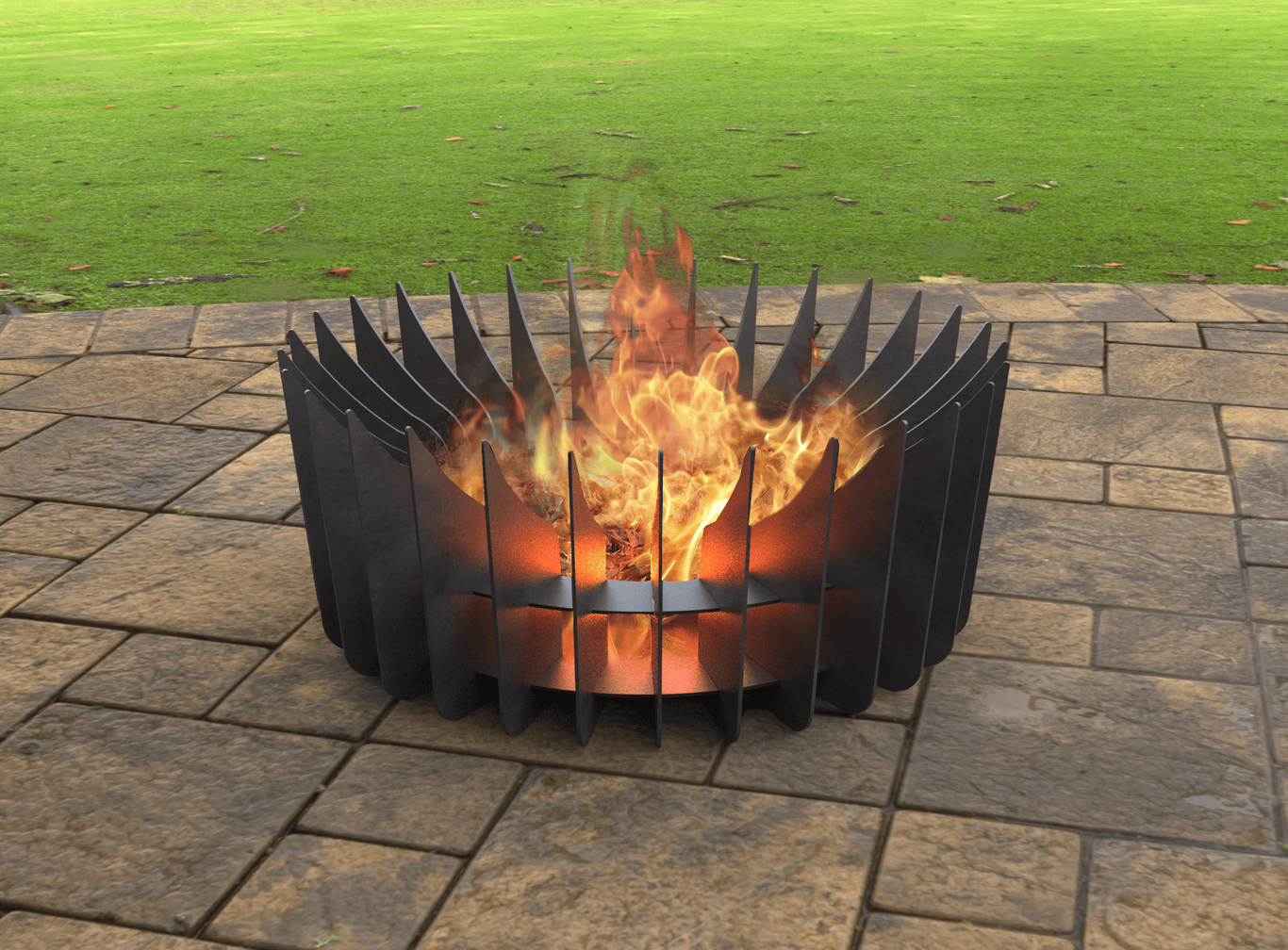 Round Plate Parts Fire Pit V2. DXF, SVG files for laser, plasma cutting. Фото 2