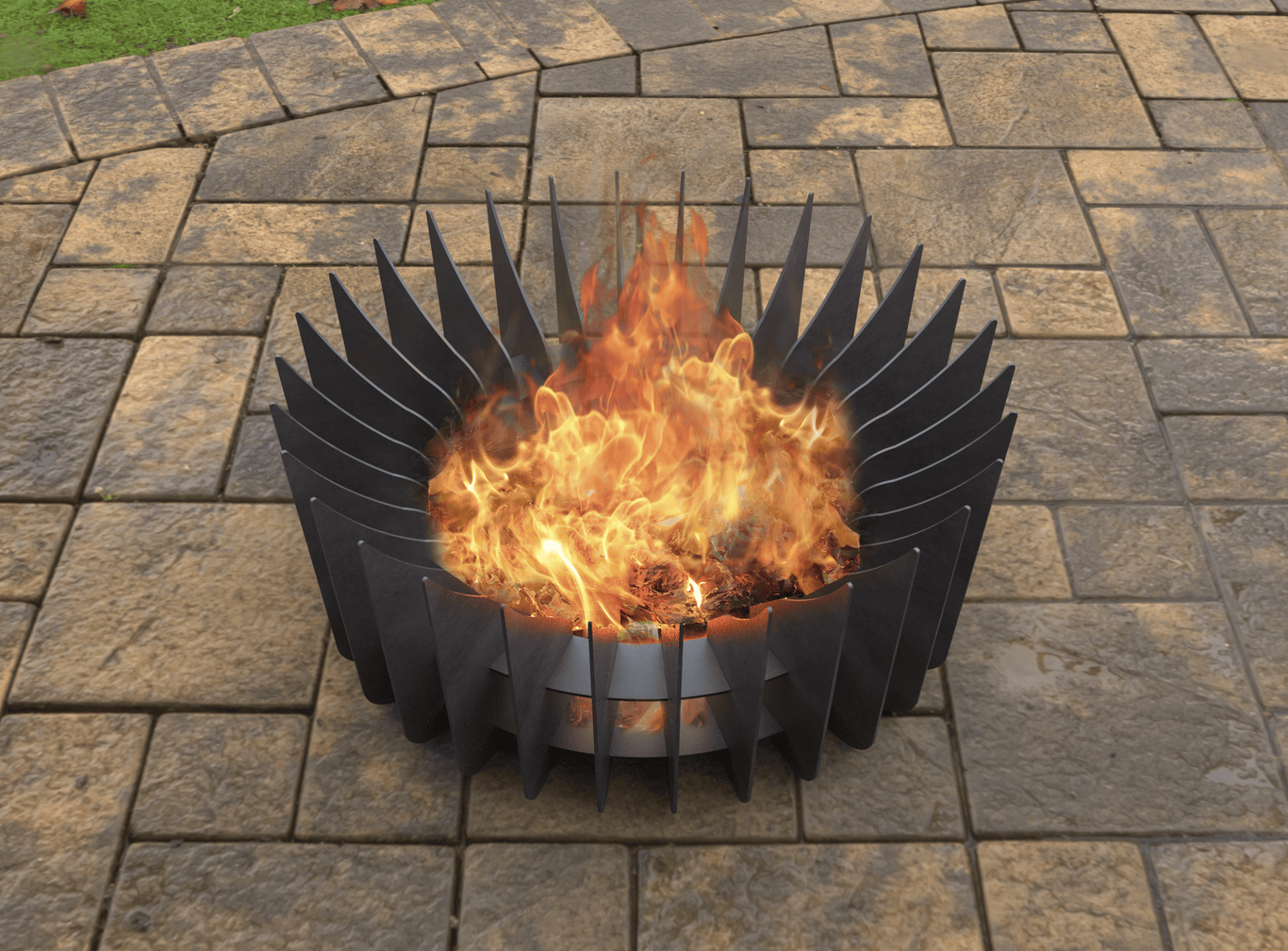 Round Plate Parts Fire Pit V2. DXF, SVG files for laser, plasma cutting. Фото 3