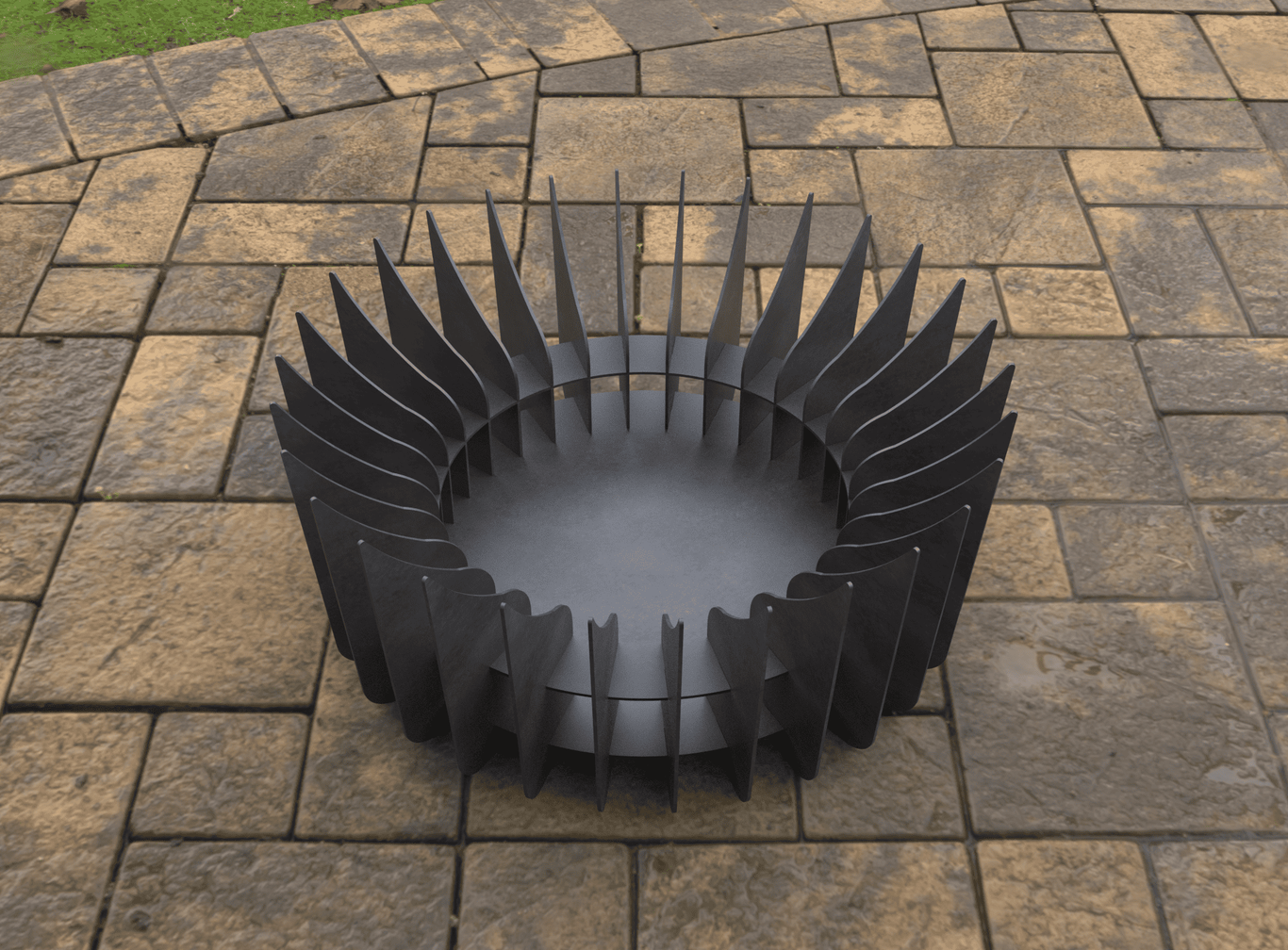 Round Plate Parts Fire Pit V2. DXF, SVG files for laser, plasma cutting. Фото 4