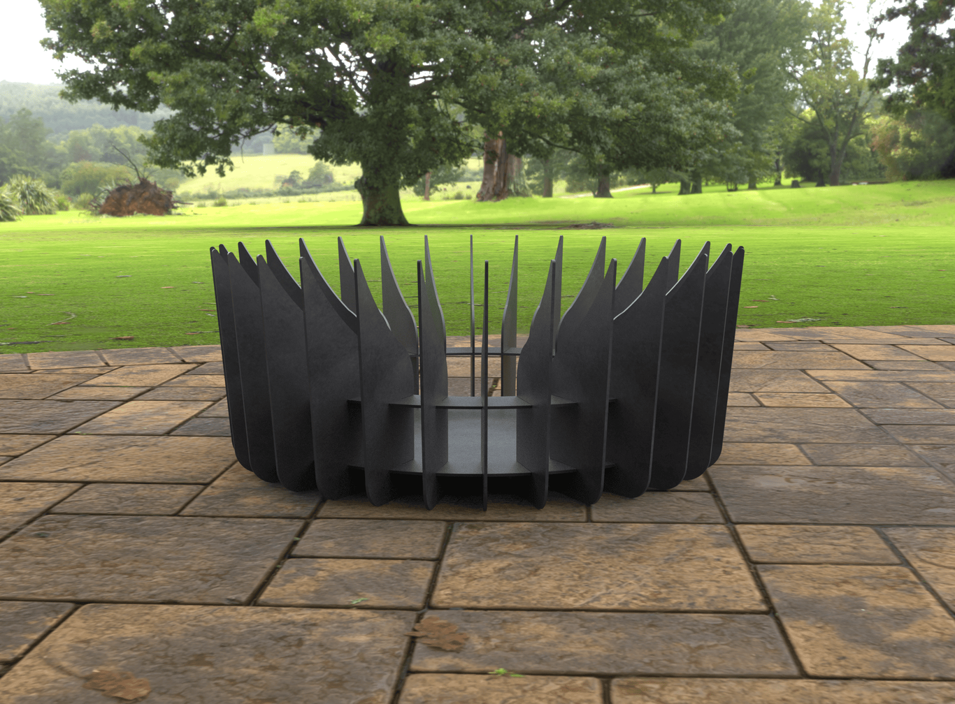 Round Plate Parts Fire Pit V2. DXF, SVG files for laser, plasma cutting. Фото 5