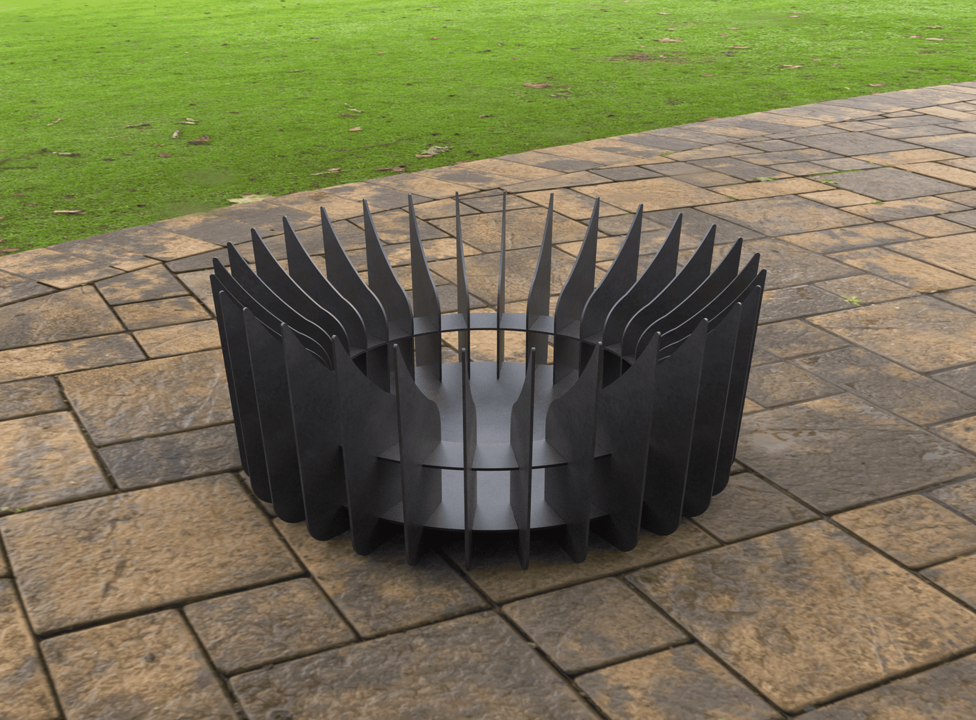 Round Plate Parts Fire Pit V2. DXF, SVG files for laser, plasma cutting. Фото 6