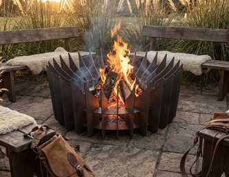 Round Plate Parts Fire Pit V2. DXF, SVG files for laser, plasma cutting