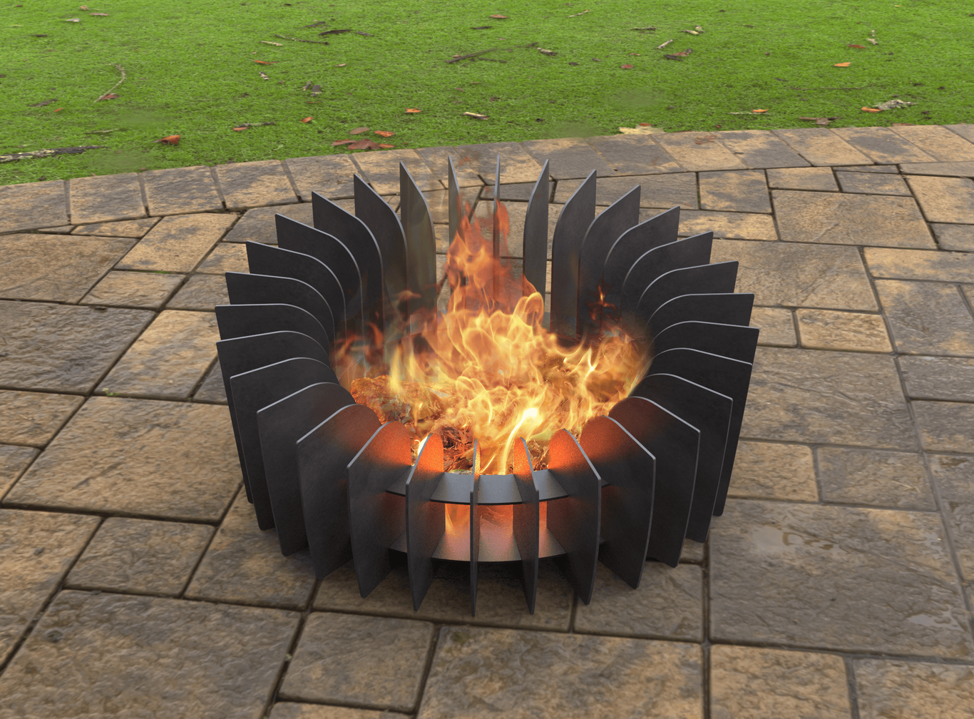 Round Plate Parts Fire Pit V3. DXF, SVG files for laser, plasma cutting. Фото 2